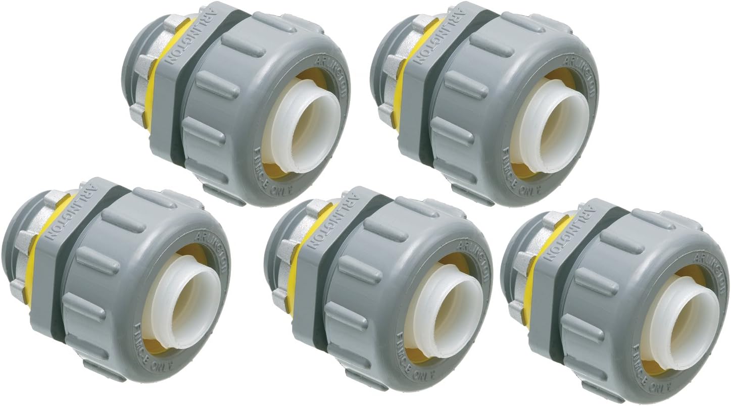 Arlington NMLT50 1/2-Inch Straight Liquid-Tight Connector, Non-Metallic, 100-Pack