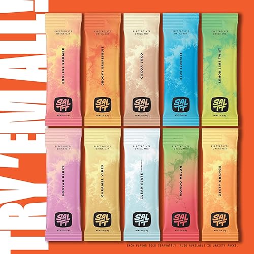 Miniatura 8 de SALTT - Mezcla de bebida con sabor a electrolitos en polvo, sabor a cereza chill, 30 paquetes de hidratación, magnesio, potasio, sodio,