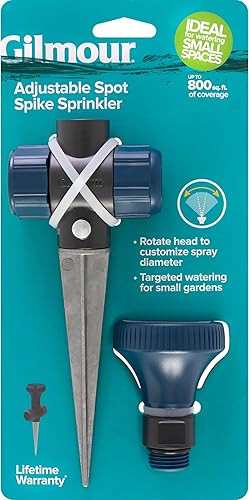 Miniatura 2 de Gilmour Rociador de puntos ajustable con base de pico, cabezal de aspersor de múltiples patrones para una cobertura específica en macizos de flores
