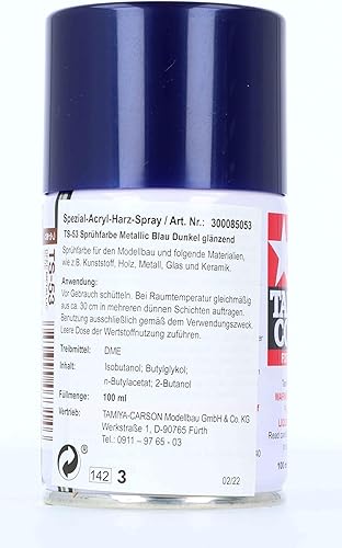 Miniatura 4 de TAMIYA TS-53 Deep Metalic Blue Spray Laca TAM85053 Imprimaciones y pinturas de laca