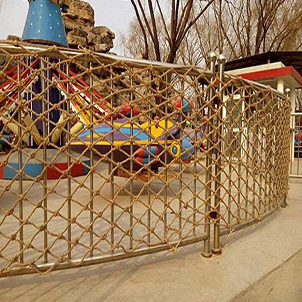 Child Safety Stair Rope Net Railing Hemp Rope Net Heavy Duty Playground Protective Net Kids Rope Ladder Climbing Net Treehouse Swing Bridge (Size : 1 * 7m(3 * 22ft))