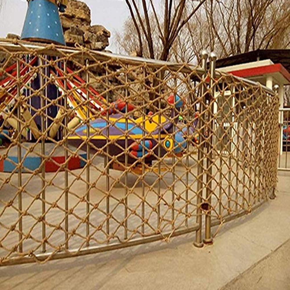Siatka linowa dla dzieci, siatka ochronna Heavy Duty Lina konopna Cargo Net Huśtawka zewnętrzna Plac zabaw Siatka do wspinaczki Balustrada Hamak Siatka dla ptaków Decor