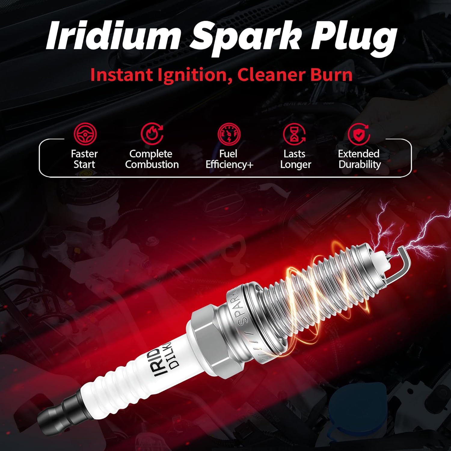 UF849 Ignition Coil Pack and Iridium Spark Plugs Set of 4, Compatible with Toyota Camry 2018-2023, Highlander 2020-2023, RAV4 2019-2023, Avalon, Replaces 90919-02277, 90919-A2010, GN10960