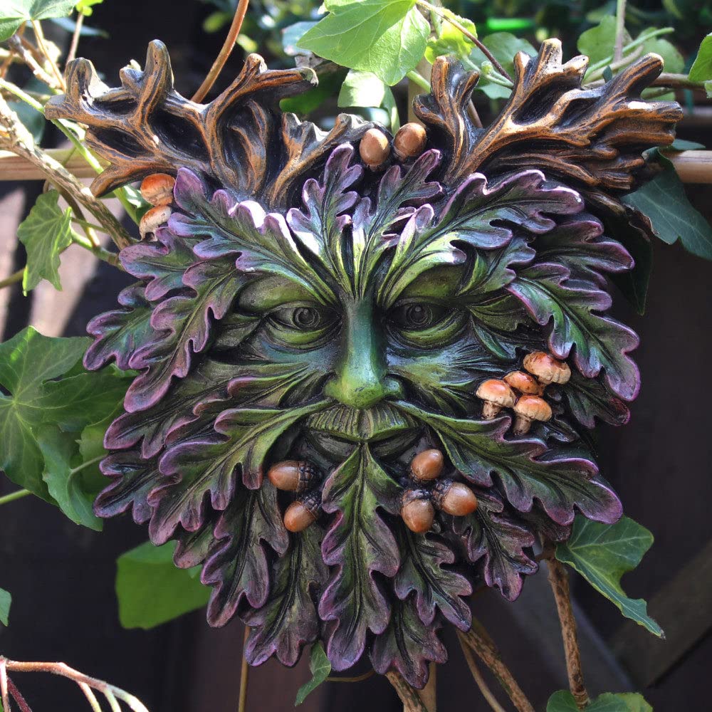 Green Spirit Placca Murale Decorativa Greenman Garden - 13 Cm - David Lawrence