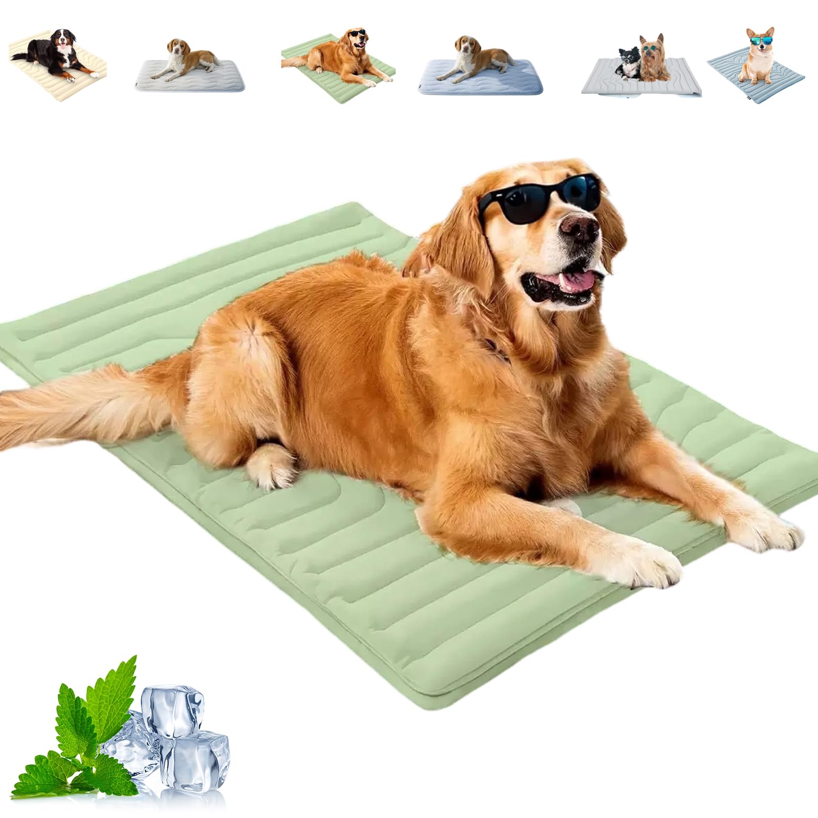 Alfombrilla Refrescante Pawfroste Para Perros, Manta Refrescantes Perros, Lmohadilla Refrescante De Seda Helada Duradera De Doble Cara, Para Camas Y Coches, Varios Tamaños, Colores (C,X-Large)