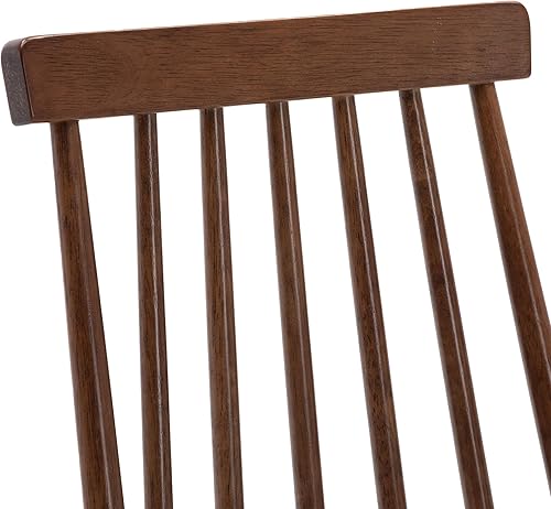 Miniatura 31 de DUHOME Juego de 2 sillas de comedor de madera, husillo blanco, lado de cocina, estilo granja, color blanco 2-Blanco,Negro