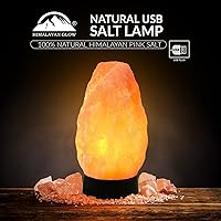 Vista 2 de Himalayan Glow Lámpara de sal - Lámpara de sal multicolor USB del Himalaya con control de atenuador Bombilla LED Base de plástico Brillo