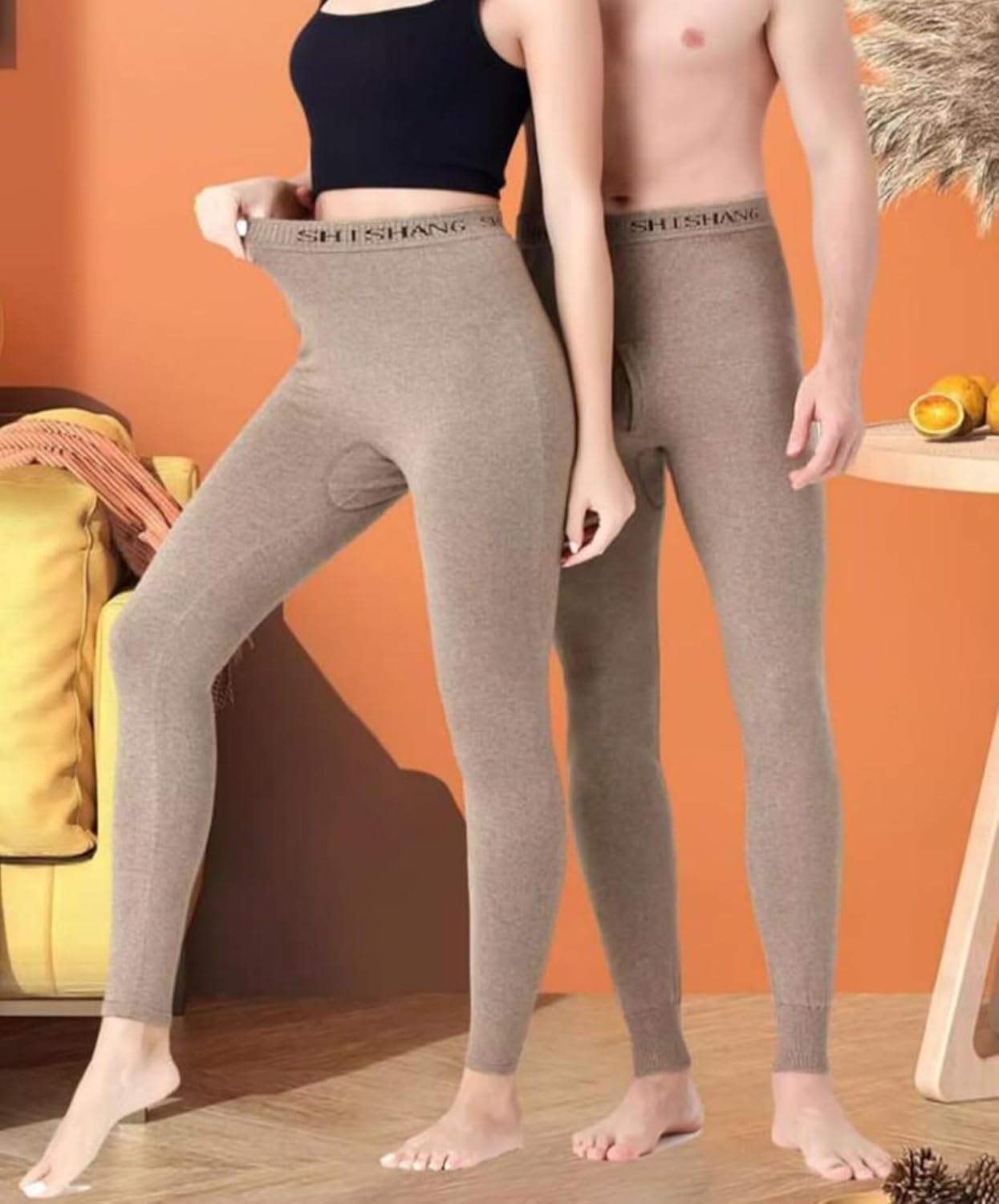 Men's Women's Thermal Underwear Bottoms 100% Cashmere Long Johns Autumn Winter Leggings Running Hiking Skiing Trouser