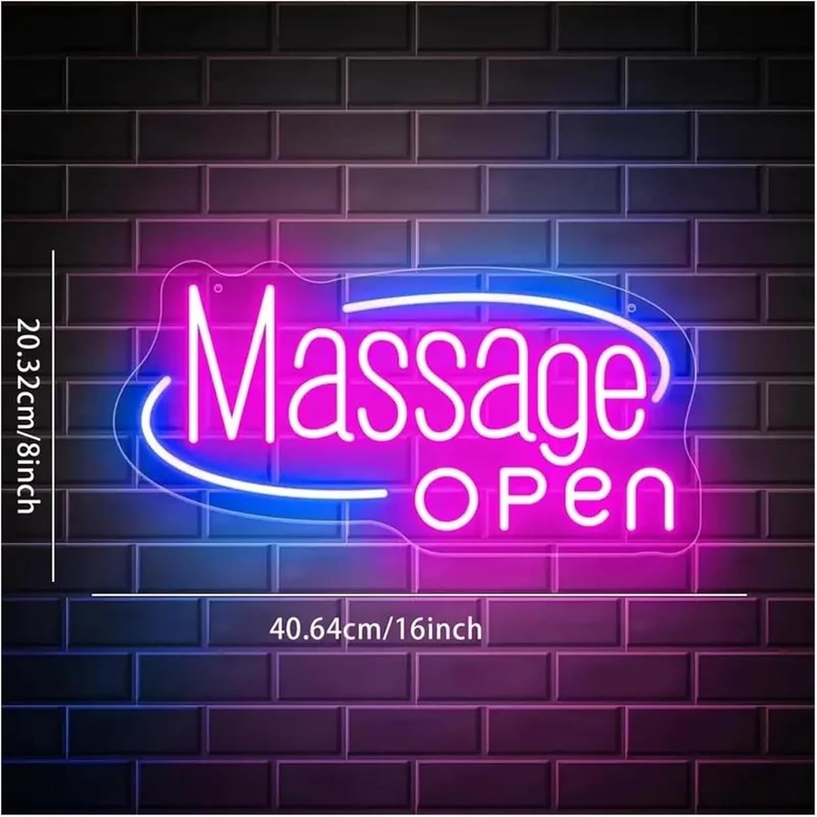 Generico Massaggio per insegna al neon per sala massaggi segnaletica aziendale spa salone di bellezza, centro benessere appeso
