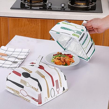 Amazon Hakona 折りたたみ式食卓カバー フードカバー 保温フードカバー おしゃれ 洗える ミニ 大きい 収納便利 アルミホイル素材 キッチン用品 正方形 埃よけ 虫よけ 2点セット S 食卓カバー オンライン通販