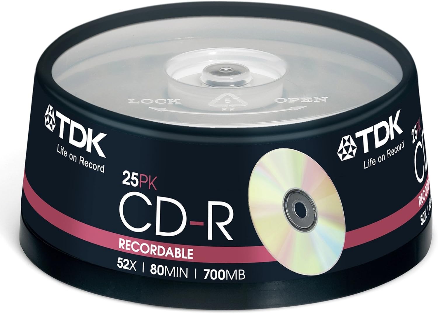 TDK CDR80 52x Spindle 25