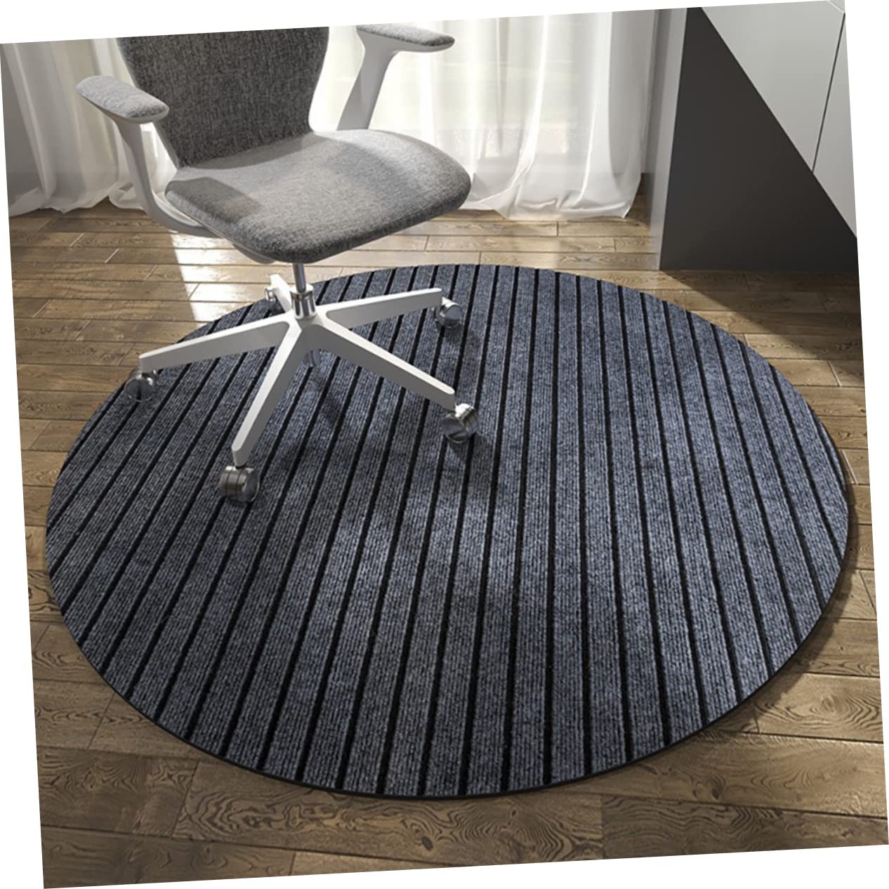 Genérico Alfombra del Piso de la Silla Malla Coche Postal Puerta Alfombra Oficina despacho Almohadilla para el Piso de la Silla Alfombrilla para a de Juego Mezclado Dark Grey