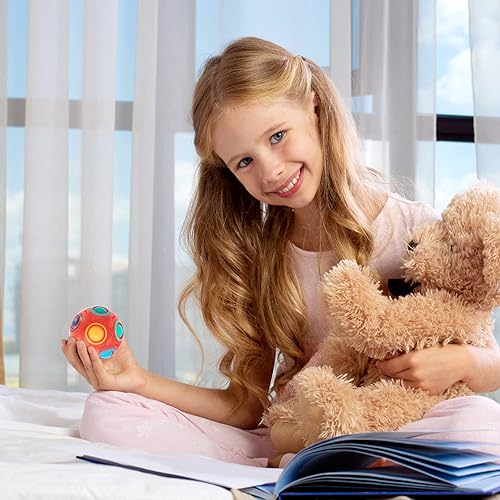 Miniatura 14 de Vdealen Bola mágica de rompecabezas de arco iris, juguete antiestrés para niños y niñas, fiesta de cumpleaños, Pascua, San Valentín, Navidad, Naranja