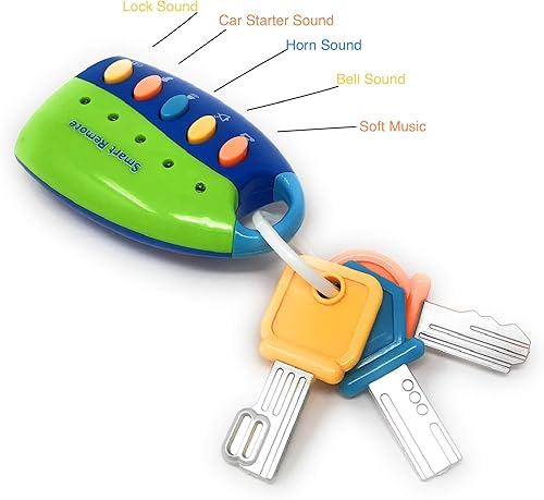 Miniatura 4 de Llave de coche inteligente con control remoto de juguete para bebés o niños pequeños | Llavero musical KIDSTHRILL para niños