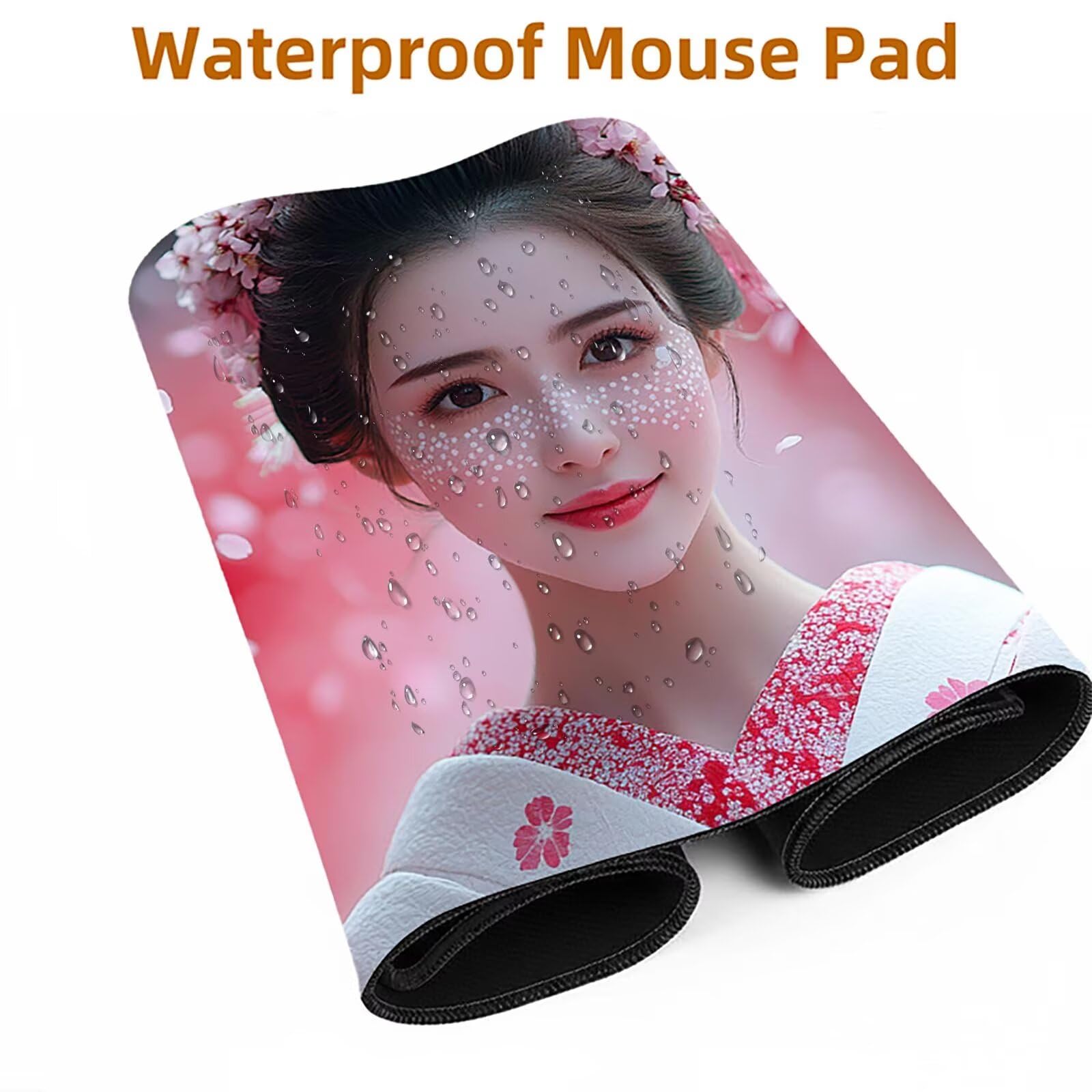 Podkładka pod mysz Geisha XXL 600 x 1400 x 3 mm, wodoodporna, gamingowa podkładka pod mysz, dokładność, zwiększona prędkość, akcesoria do gier, laptop, biuro, prezent dla mężczyzn, FSBD-8229