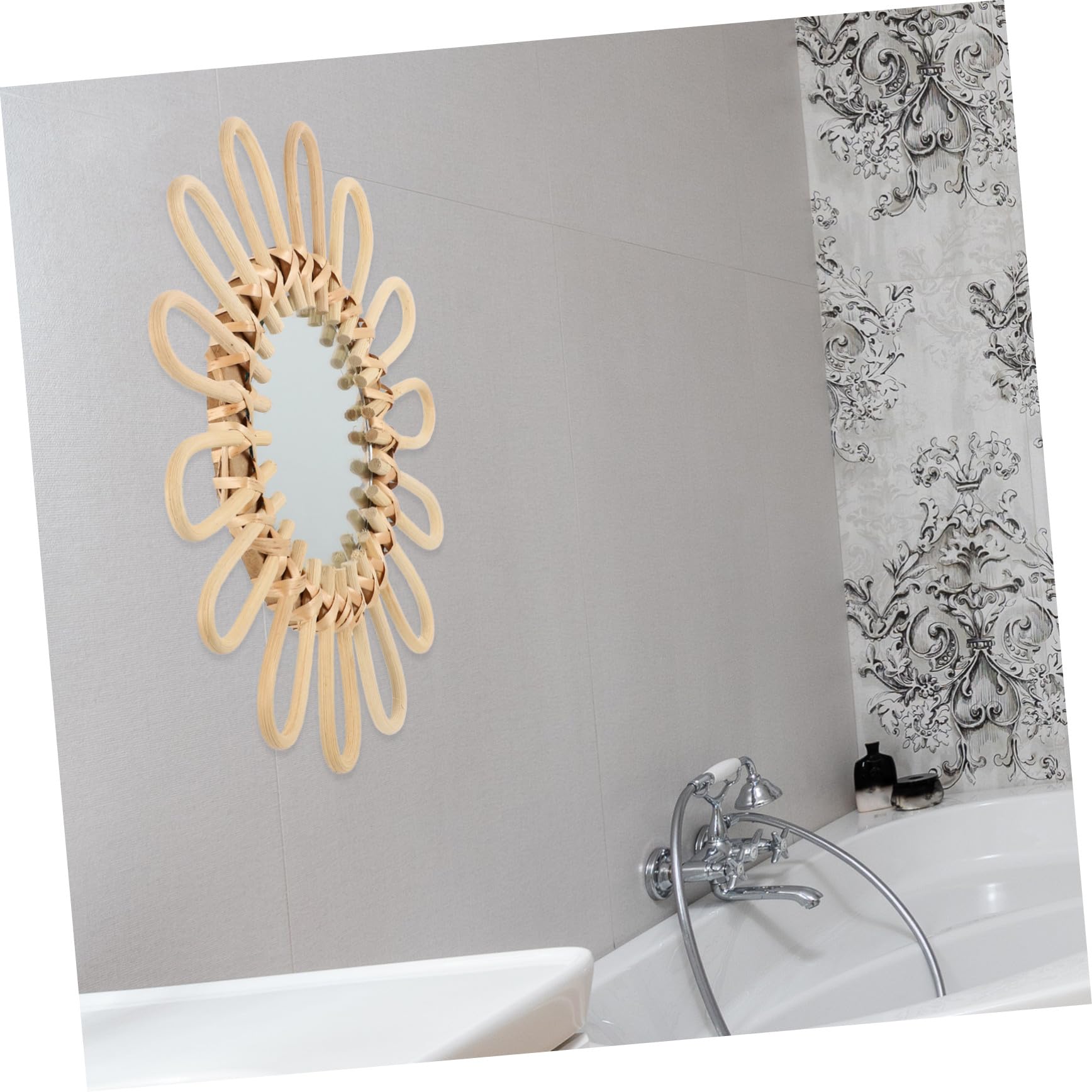LIFKOME Specchio da Parete Decorativo Intrecciato Stile Nordico