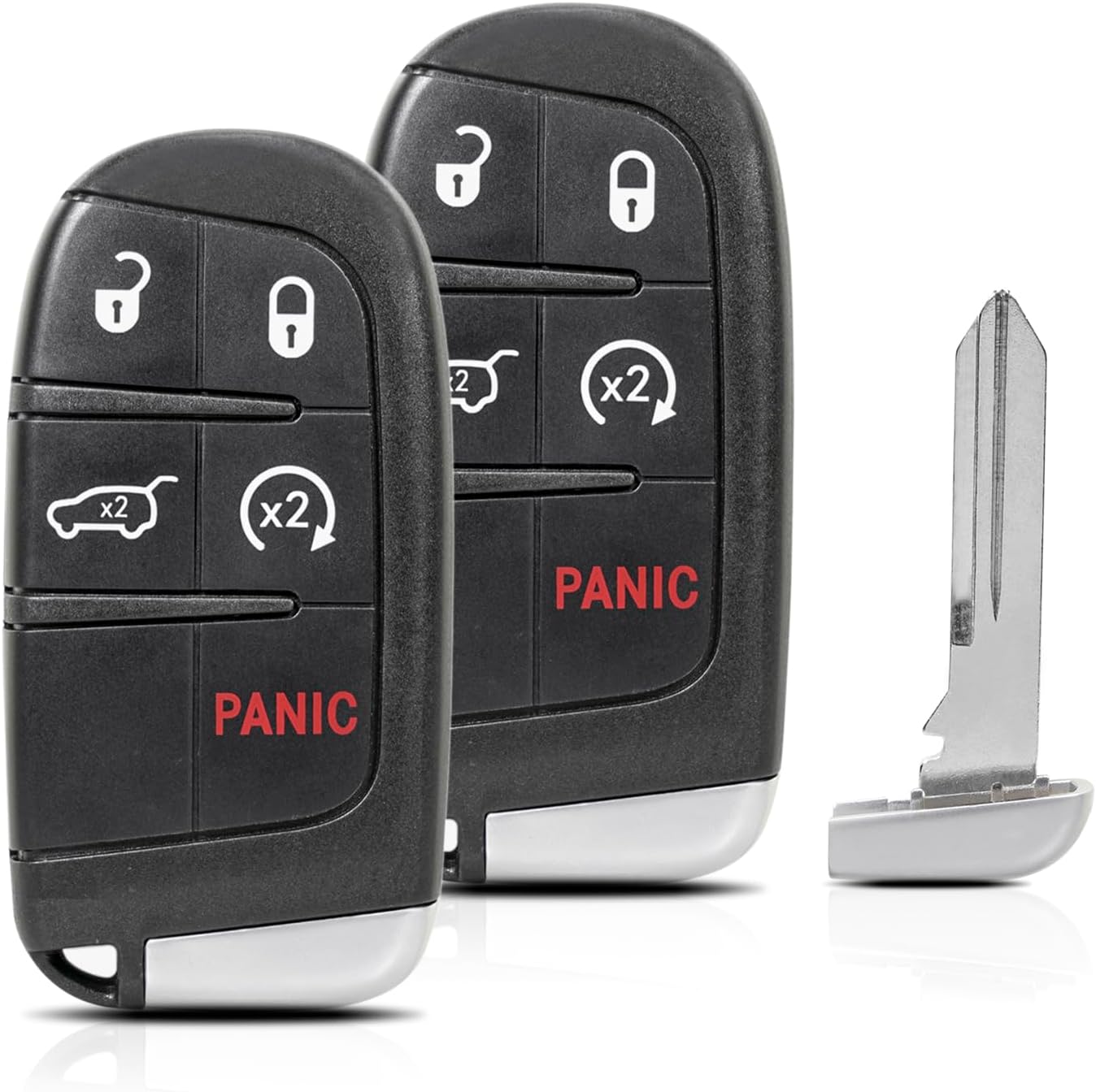 2Pcs Jeep Key fob case Replacement for Jeep Grand Cherokee 2014 2015 2016 2017 2018 2019 2020 2021 Keyless Entry Remote Key fob Cover