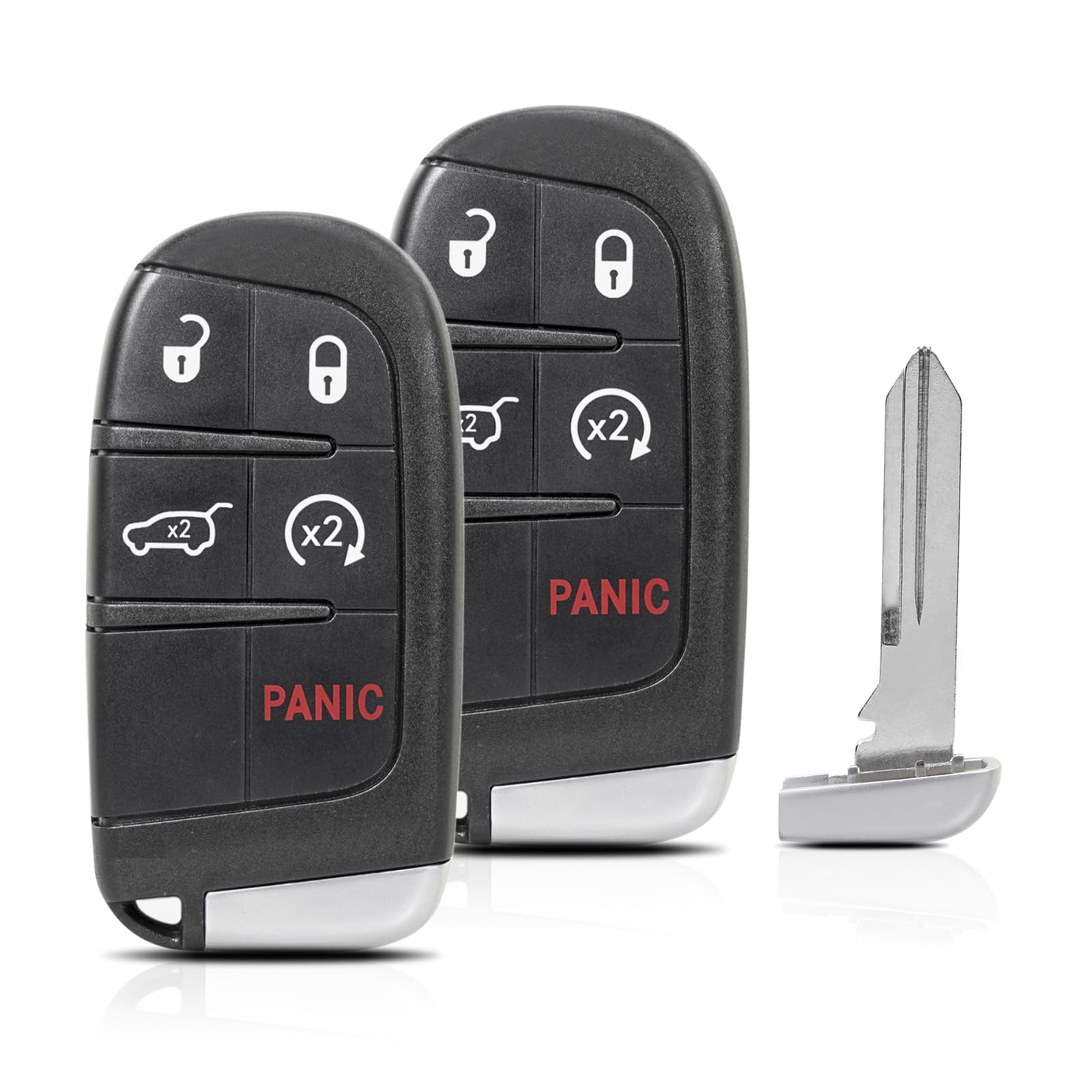Photo 1 of 2Pcs Jeep Key fob case Replacement for Jeep Grand Cherokee 2014 2015 2016 2017 2018 2019 2020 2021 Keyless Entry Remote Key fob Cover