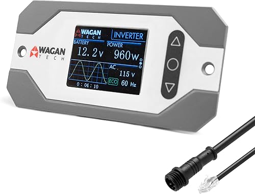 Wagan Cargador de batería de 12 V CC a CC con controlador solar MPPT para SLA, inundado, gel, AGM, calcio y litio, utilizando carga multietapa en