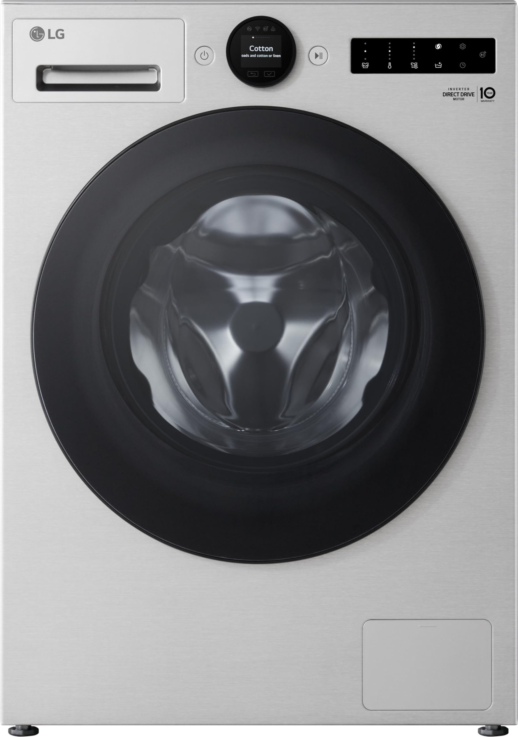 LG F4WX801YS Waschmaschine (11 kg, Energieklasse A-40%, 1.400 U/Min.) mit AI Wash, Easy-Touch Drehregler, TurboWash 360, ThinQ, Silber