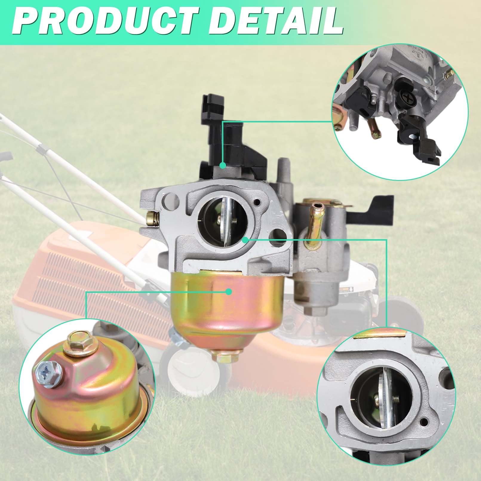 Carburatore per Honda GX120 GX140 GX160 GX168 GX200 Motore 5HP 5,5HP 6,5HP, Carburatori ADEFOL con Filtro dell'aria + Guarnizioni + Tubo carburante Accessorio Pezzo di Ricambio