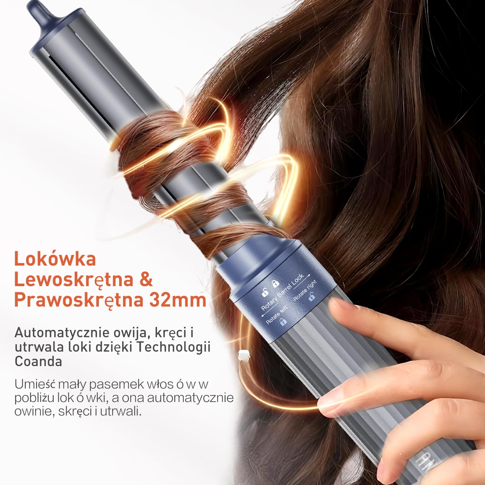 TANSHINE 5 w 1 Styler 1400W jonowa szczotka do suszarki do włosów LED dmuchawa
