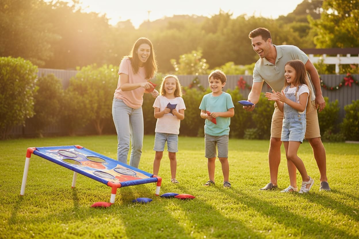 Bean Bag Toss Game for Kids Ages 4-8 - Outdoor Cornhole Toys for 3-8 Year Old Boys & Girls | Fun Family Party Birthday Games for Toddlers, Backyard, Lawn & Beach Activities
