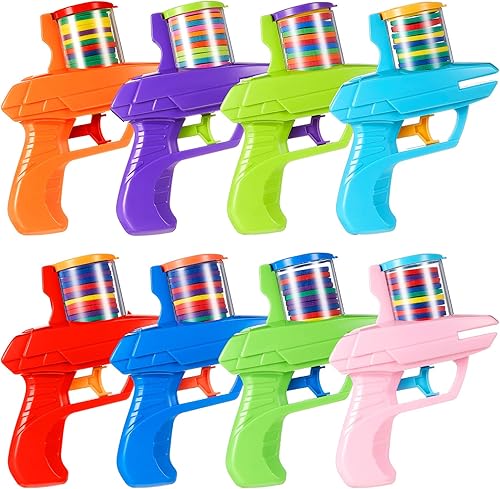 Vista 23 de Sumind Lanzador de discos de espuma de 2 piezas con cremallera Shooter Disparador de discos (naranja, verde)