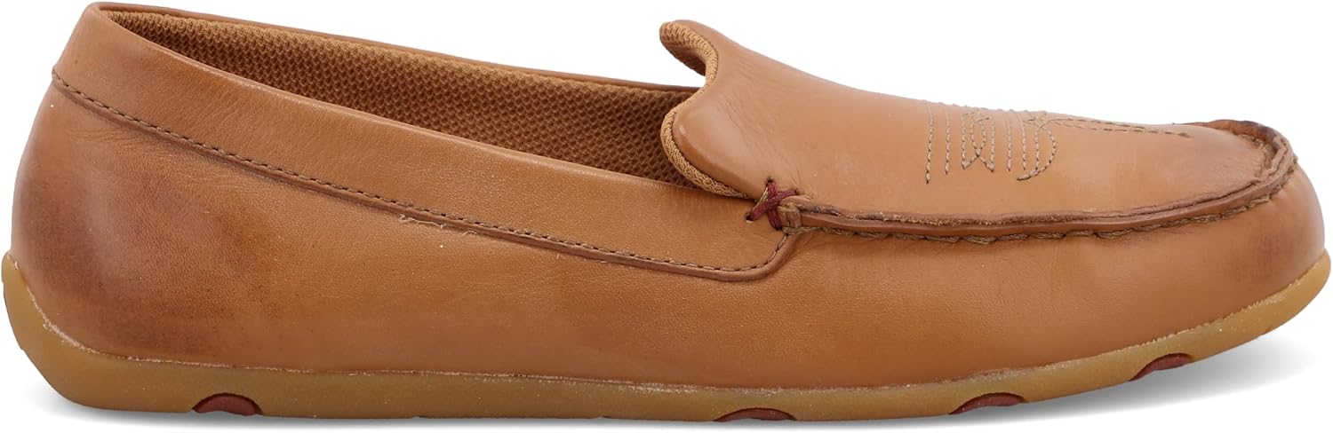 Twisted X Women's Slip-On Loafer, Moc Toe, Tan, 8.5 M