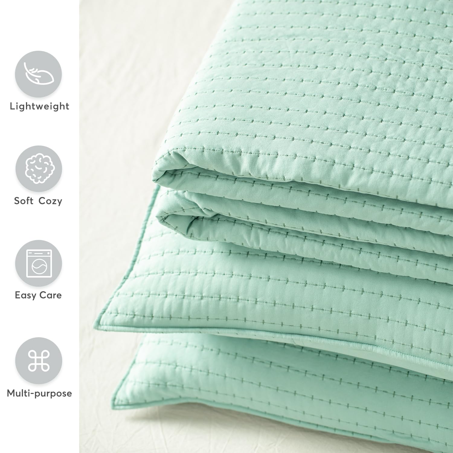 KASENTEX Quilt Mini Set Stone Washed Super Soft