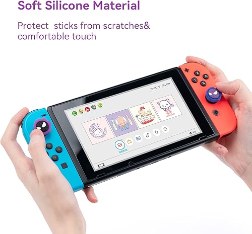 Miniatura 3 de Yocore Purple Devil Thumb Grips - Soft Silicone Joystick Caps for SwitchOLEDSwitch Lite, 4 Pcs