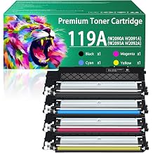 119A Toner Cartridge Compatible for HP 119A W2090A W2091A W2093A W2092A Toner Cartridges Work for HP Color Laser 150a 150w 150nw MFP 178fnw 179fnw 178nw Printers