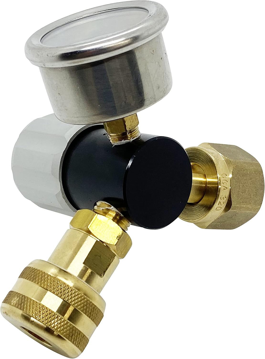 Preece Precision SOURCE High Flow Carbon Dioxide Regulator 0-250PSI CGA320 For Tires and Air Tools