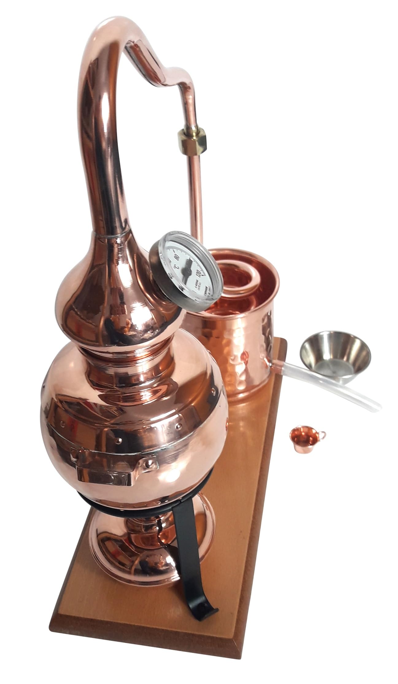 Destillieranlage "Alambic Classico mit Thermometer" (0,5 Liter) | Destillieranlage für Hydrolate (Pflanzenwasser), destilliertes Wasser