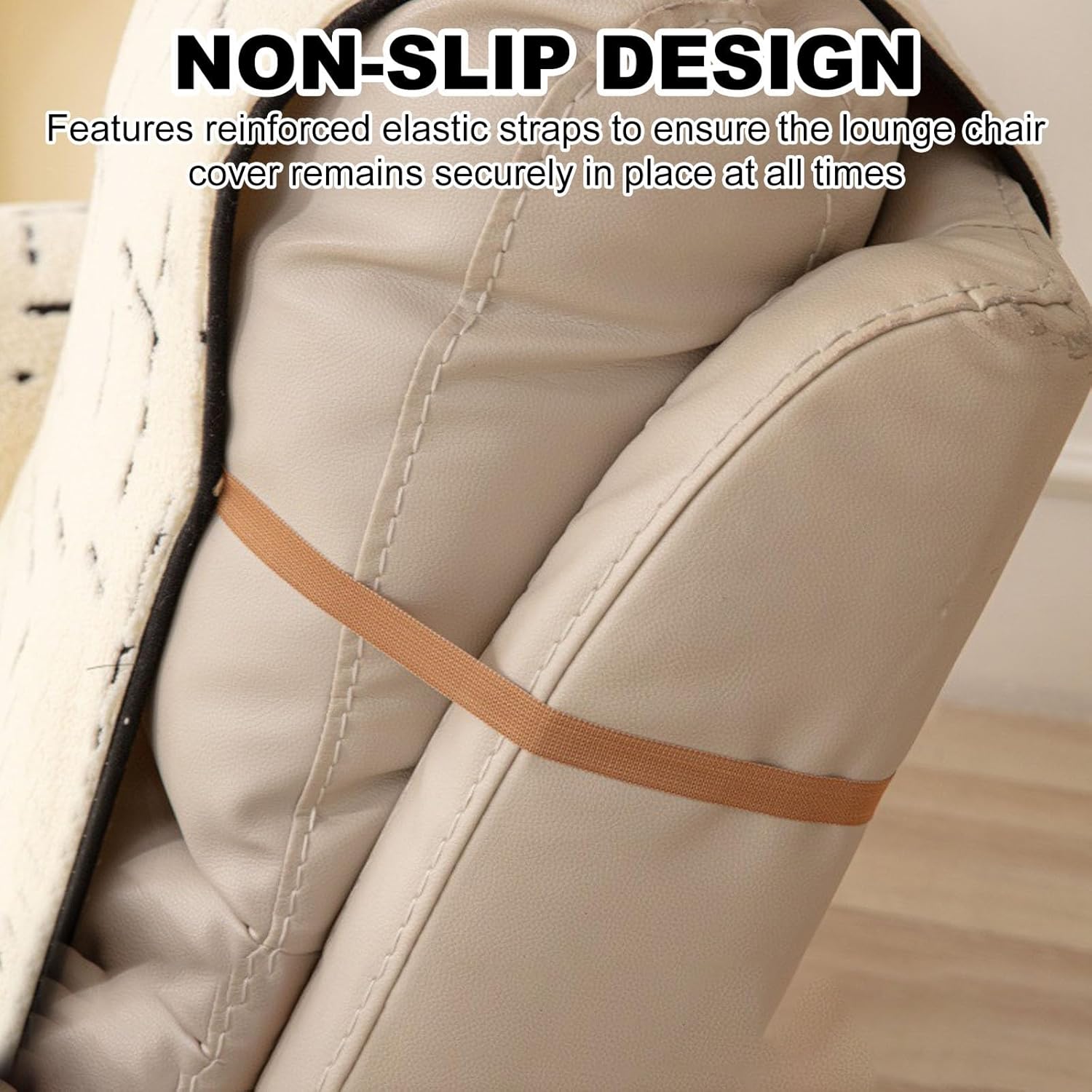 Recliner Chair Cover, Plush Nonslip Thickened Recliner Cover, Soft Warm Reclining Chair Slipcover with Elastic Straps, Machine Washable Furniture Protector Fits Reclining Sofa