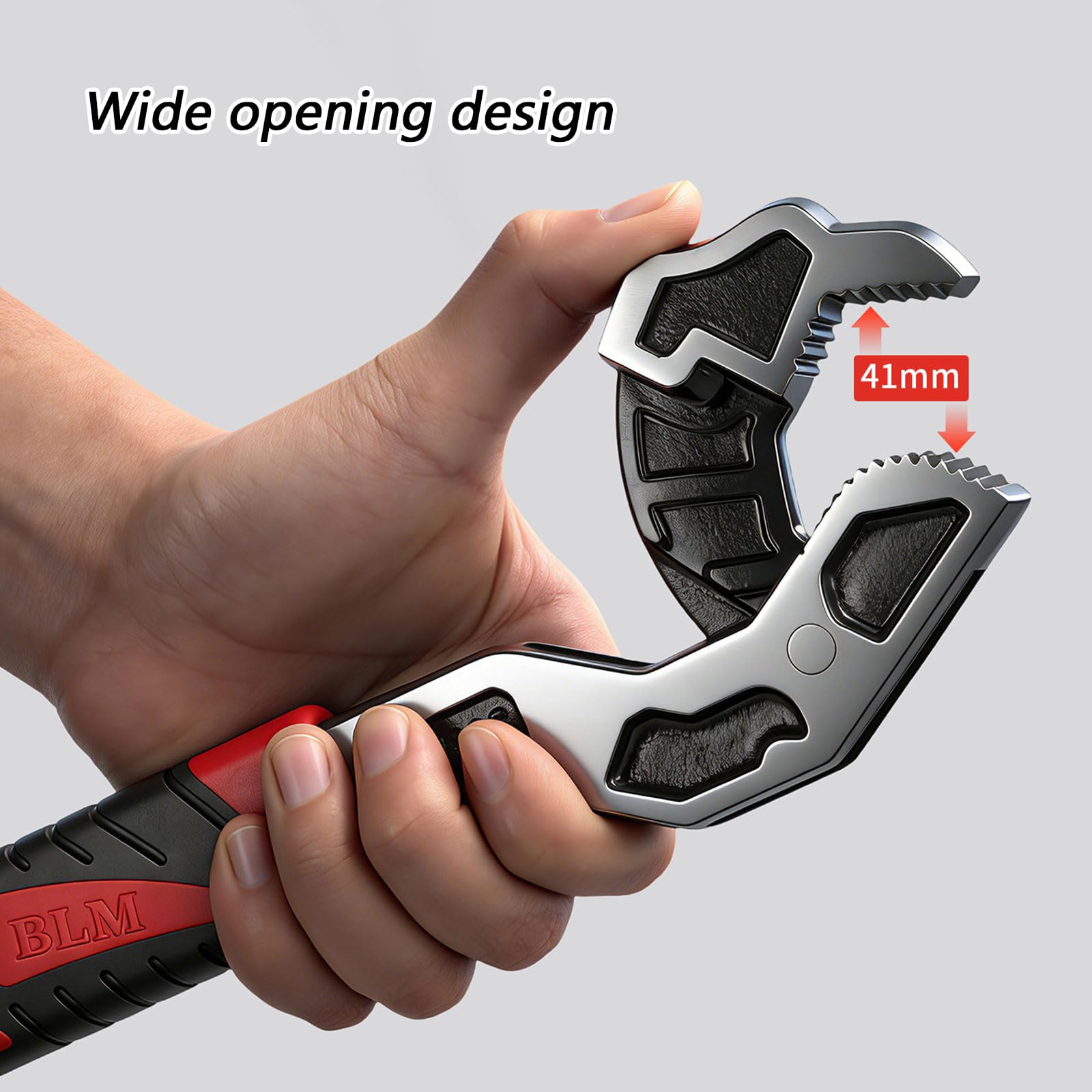 Llave inglesa ajustable de apertura grande, ángulo ajustable, herramienta de mandíbula ancha, herramienta para el hogar