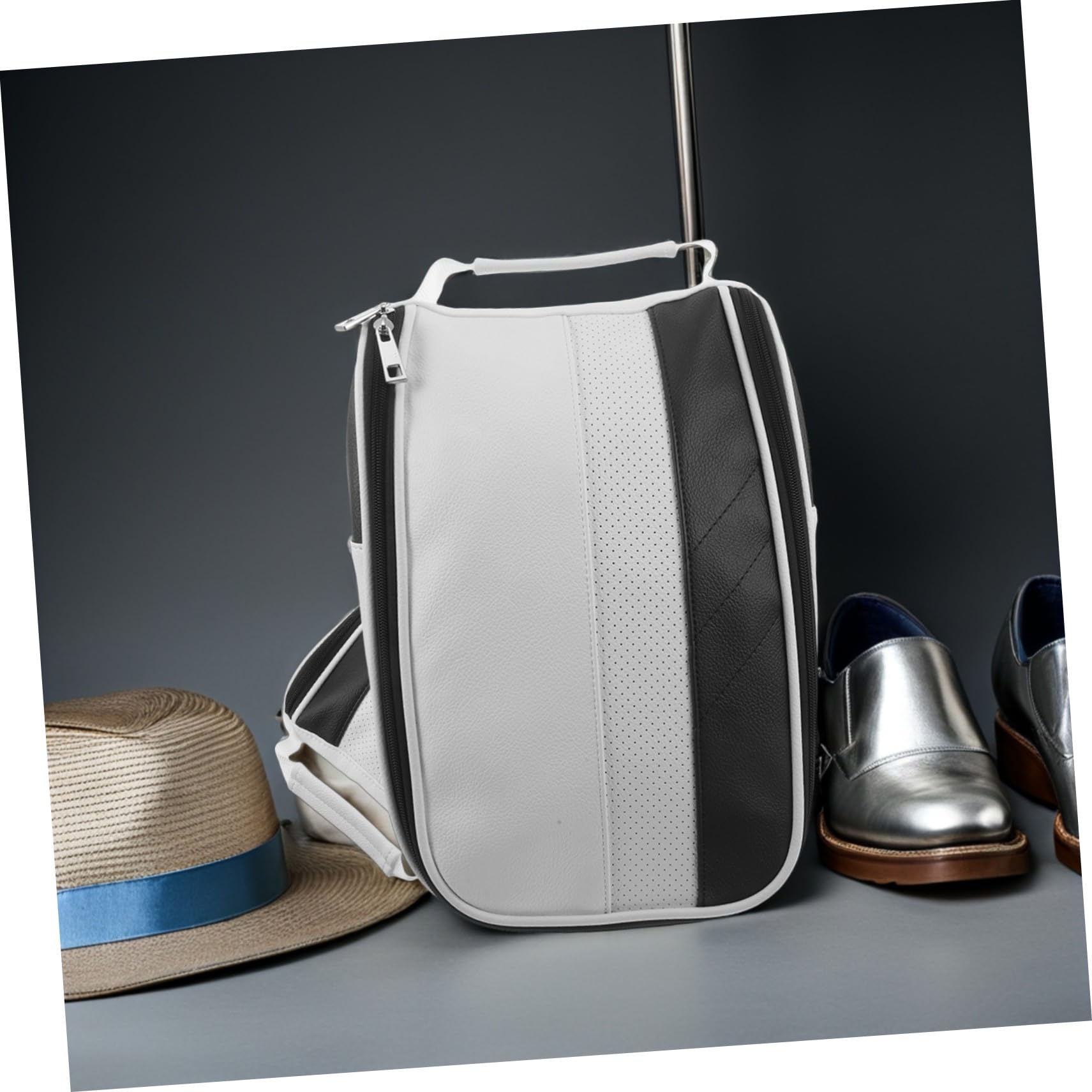 SUPVOX Borsa Per Scarpe Da Golf in Similpelle Chiusura Cerniera Design Compatto e Traspirante Per Viaggi e Sport All Aperto