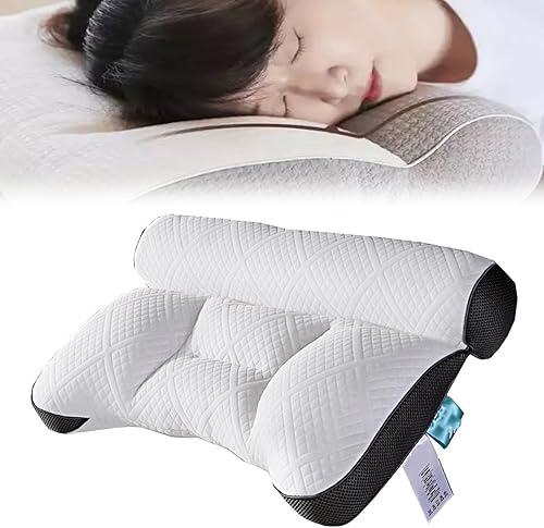 Sumoze - Almohada ergonómica de plumón de ganso, almohadas ergonómicas para dormir, mejora el sueño, almohada cómoda de plumón de ganso, lavable, Sumoze - Almohada ergonómica de plumón de ganso, almohadas ergonómicas para dormir, mejora el sueño, almohada cómoda de plumón de ganso, lavable,