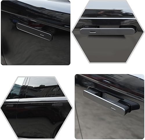 Miniatura 4 de HAPPYHORSE 4 piezas de cromo ABS negro mate para Land Rover Range Rover VELAR 2017 2018 manija de puerta exterior de coche accesorios