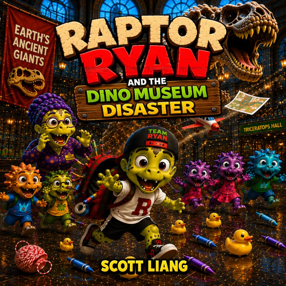 Raptor Ryan and the Dino Museum Disaster: A Funny Rhyming Dinosaur Adventure Picture Book for Kids Ages 3–7 (Raptor Ryan Dino Disasters)