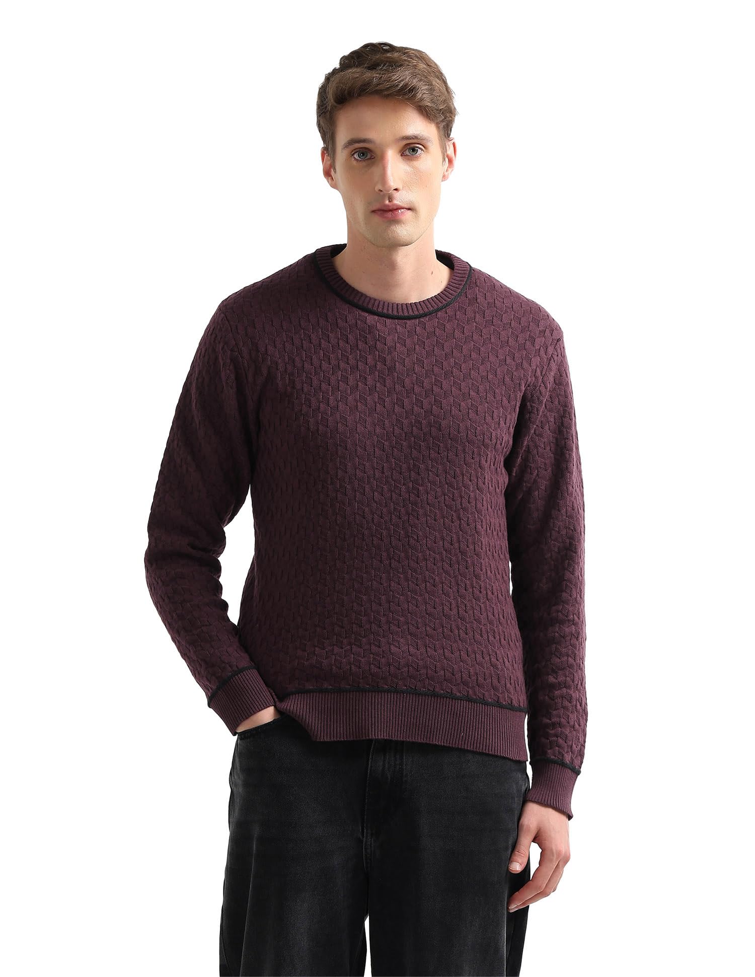 arrow Patterned Knit Regular Fit Sweater-picture-26