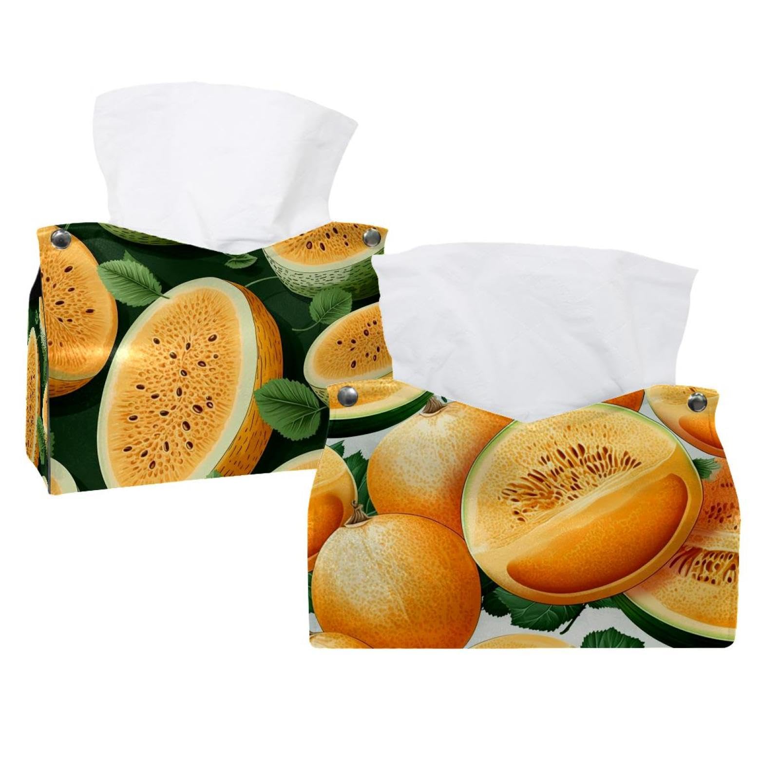 Boîte à mouchoirs Hami Melon lot de 2 supports pour bureau et voiture
