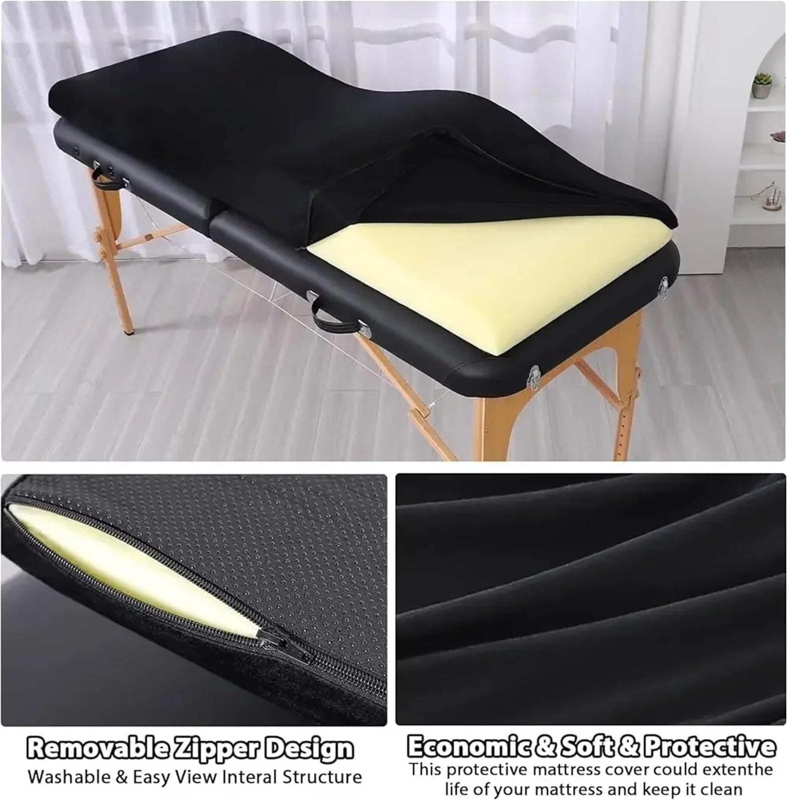 Matelas Table De Massage Surmatelas et Couvre-lit for Cils, Coussin Ergonomique incurvé for Table de Massage, Matelas for Cils for Salon de beauté Coussin Massage(Pink Mattress,180x60 cm)