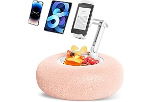 Convenient Kindle Pillow Holder with Snack Bowl for Immersive Reading Experience
