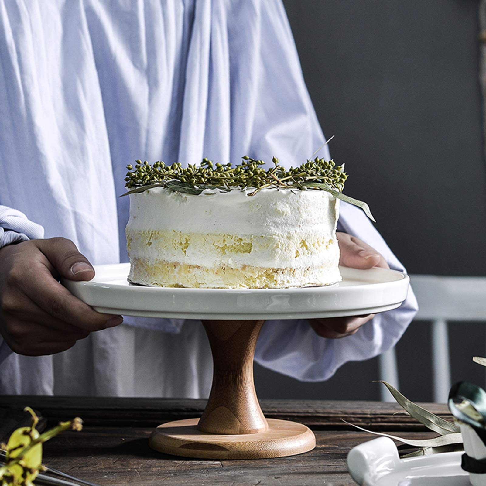 Tapa para el microondas,Soportes de decoración de Pasteles de Ventana, con Cubierta de cúpula de Vidrio a Prueba de Polvo, Portador de Pasteles de 9,5 y 11 Pulgadas, cúpula de Frutas, mantie