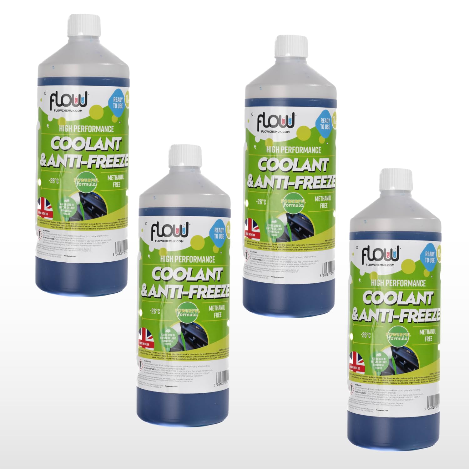 Dunnet Tools2 Pack 1L Antifreeze Coolant For Car Anti Freeze Coolant Car Fluid High Performance Ethylene Glycol Antifreeze Universal Anti Freeze Suitable For Any Car -26 Degrees