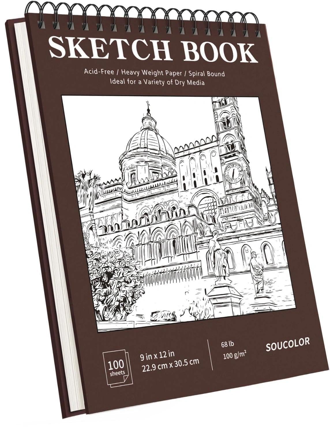 Soucolor Sketchbook - 100 Sheets for Artists -17
