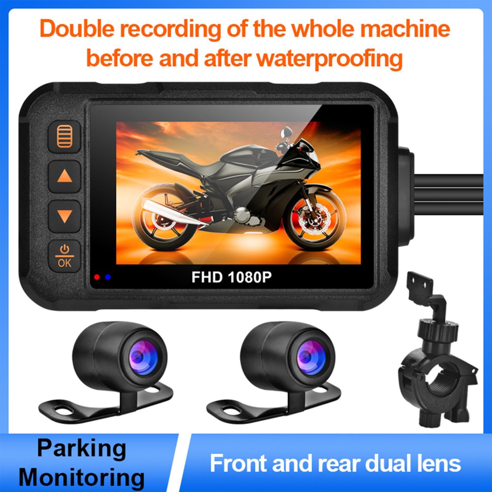 Dash Cam per moto, di telecamere da 10,3 x 6 x 2,7 cm, registratore