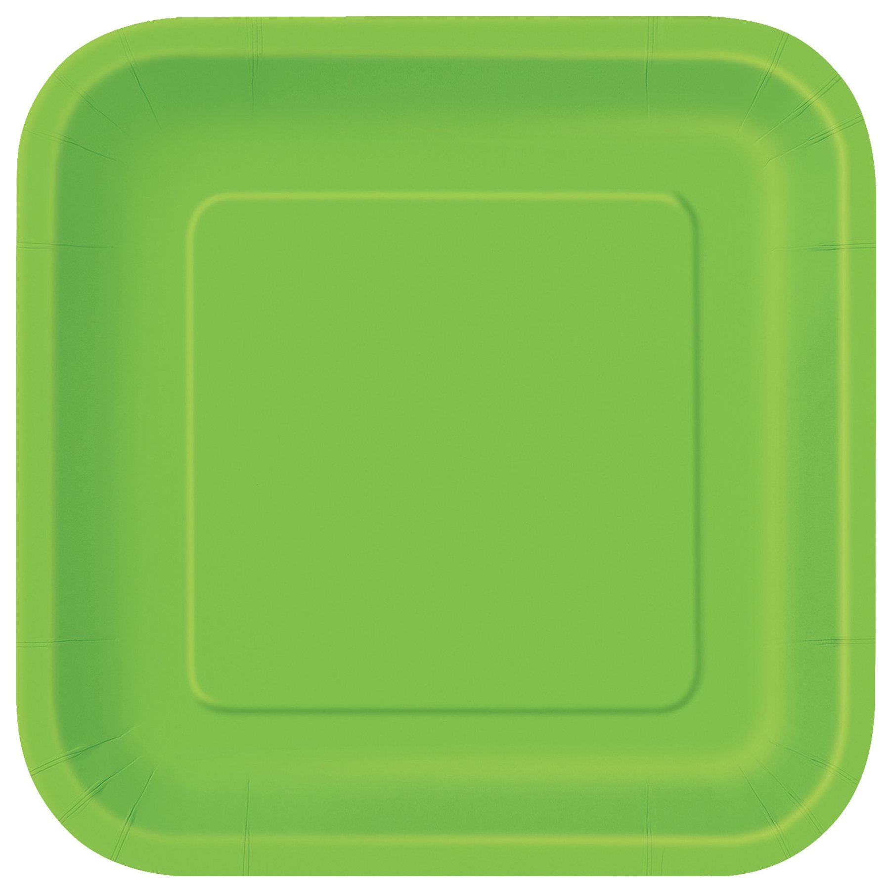 unique partyLime Green 9-Inch Size Squaire Plates, 14 Pieces