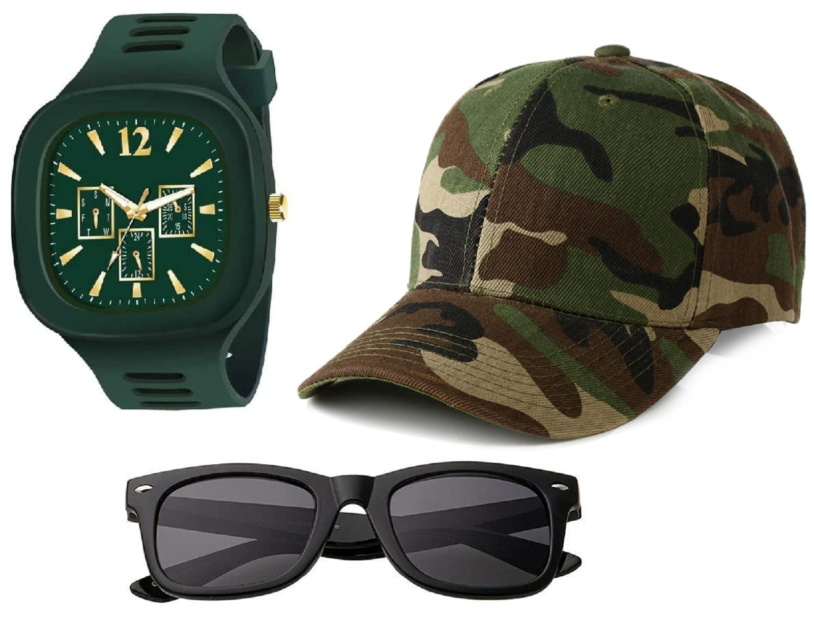 Sba Prime 3 Combo Watch with Rubber Band and Cap & Sunglasses for Men & Boys - sba-141 (B09SX4DBPX) Amazon Price History, Amazon Price Tracker